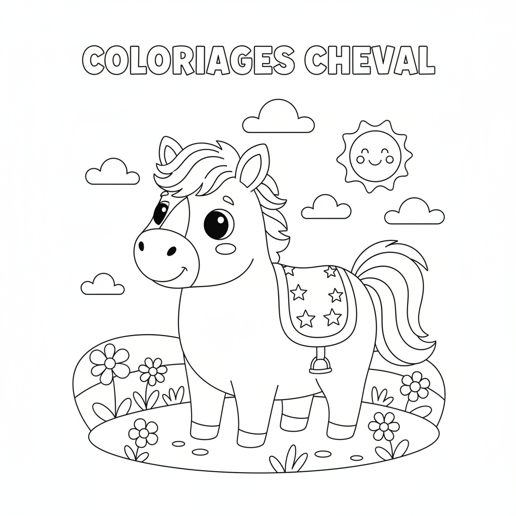Coloriage coloriages cheval