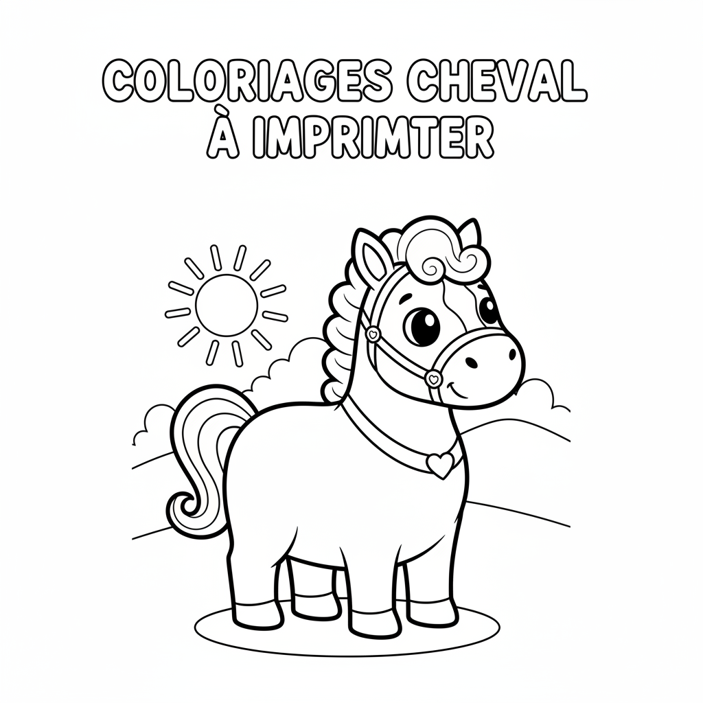 Coloriage coloriages cheval a imprimer