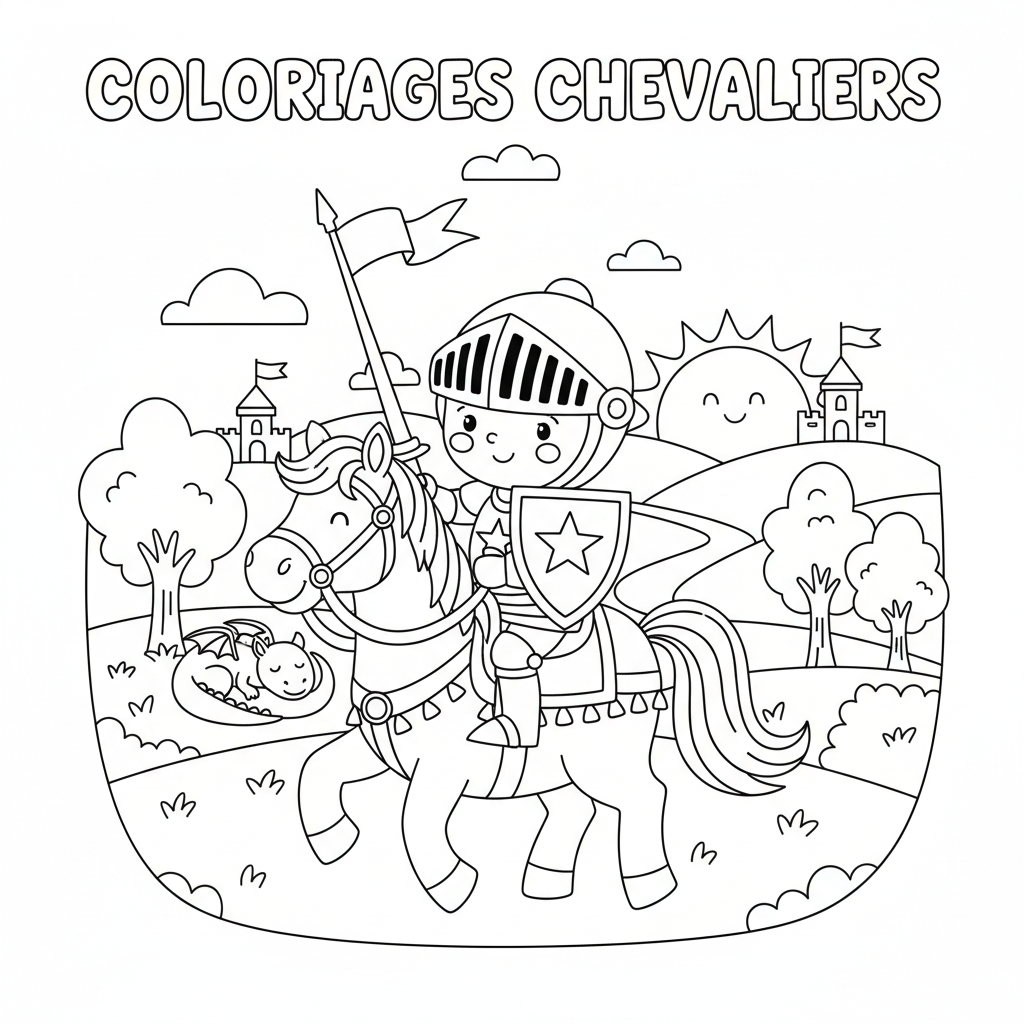 Coloriage coloriages chevaliers 3