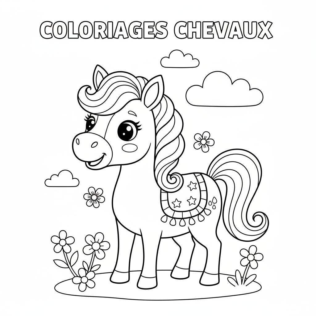 Coloriage coloriages chevaux