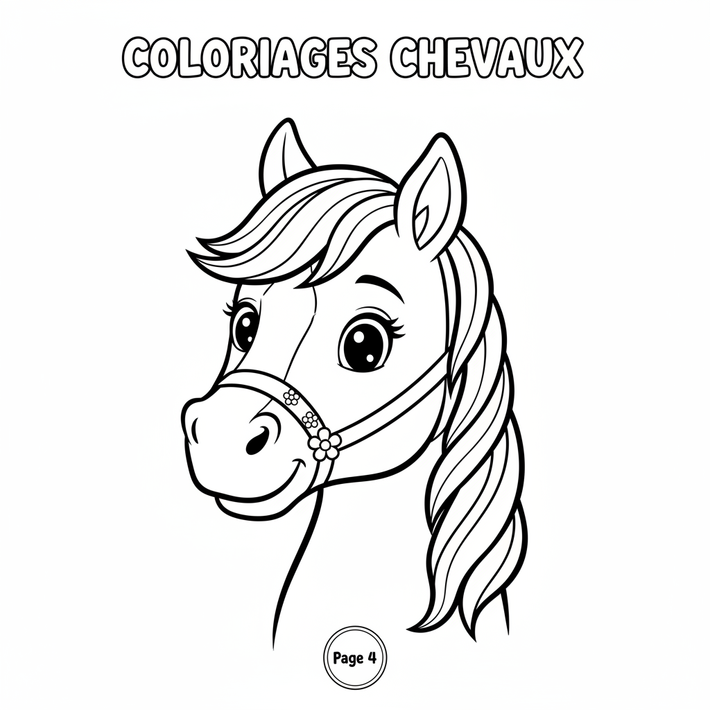 Coloriage coloriages chevaux 4