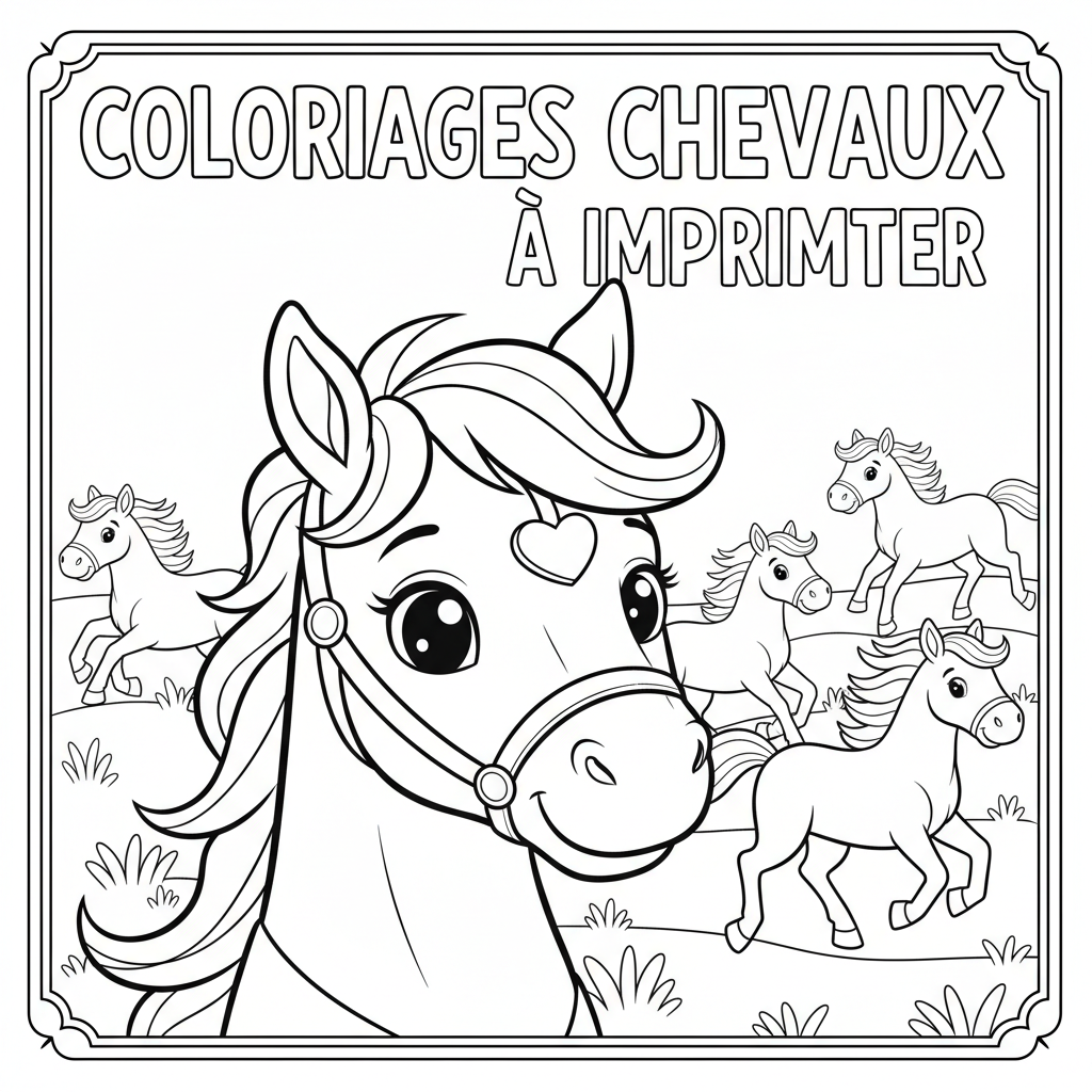 Coloriage coloriages chevaux a imprimer 4
