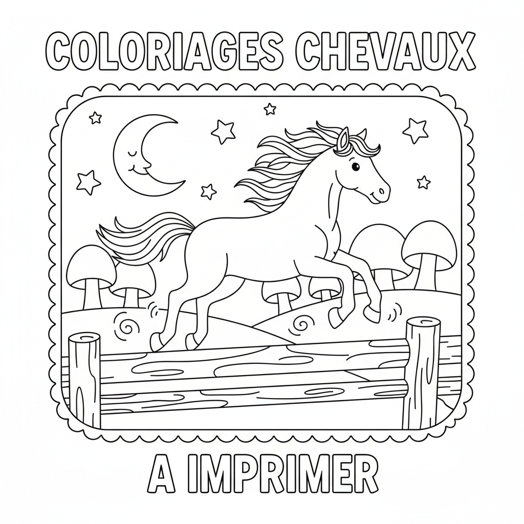 Coloriage coloriages chevaux a imprimer 5