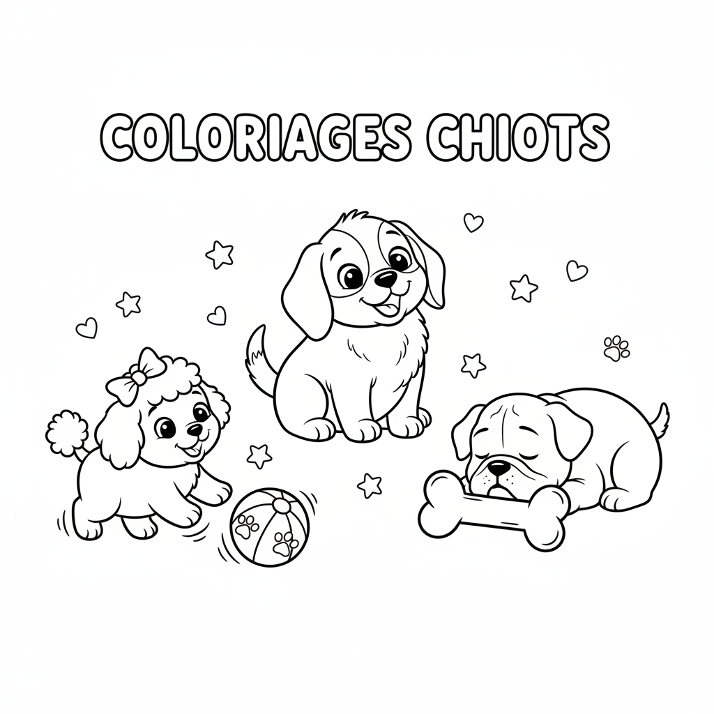Coloriage coloriages chiots
