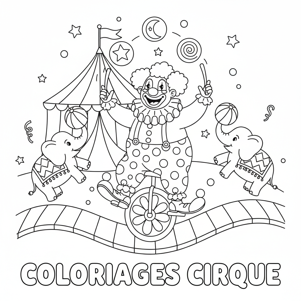 Coloriage coloriages cirque 5