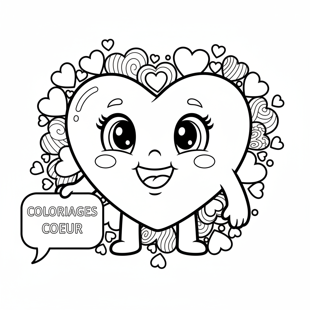 Coloriage coloriages coeur 4