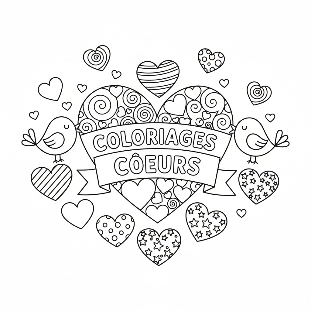 Coloriage coloriages coeurs 2