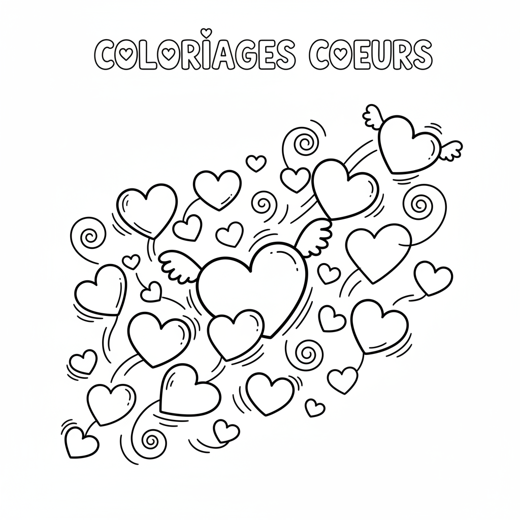 Coloriage coloriages coeurs 5