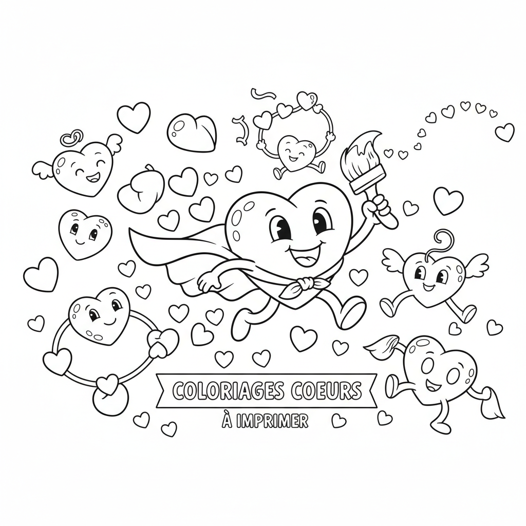 Coloriage coloriages coeurs à imprimer 5