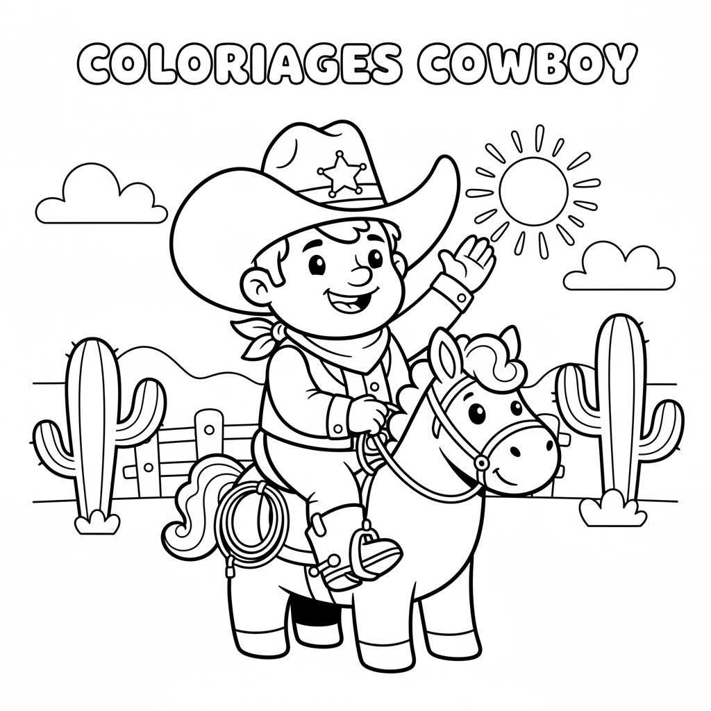 Coloriage coloriages cowboy