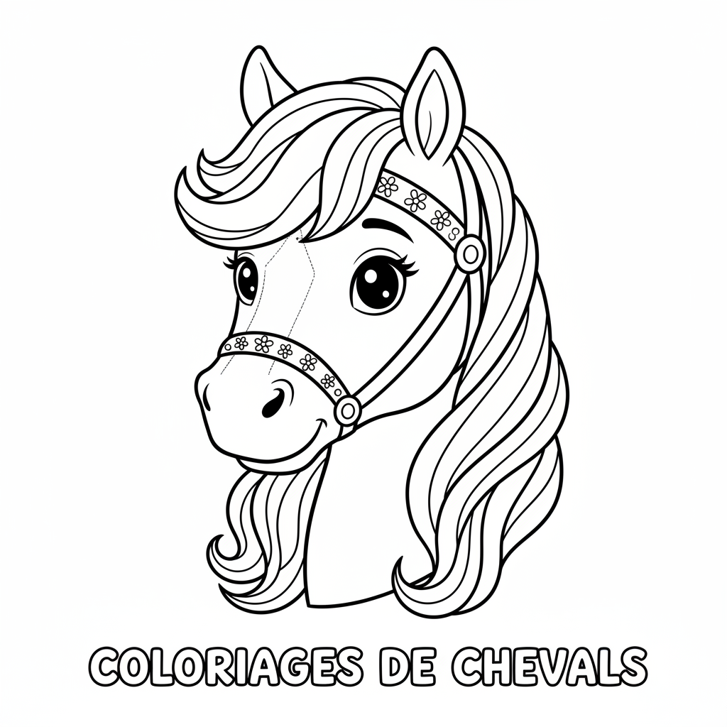 Coloriage coloriages de chevals 4