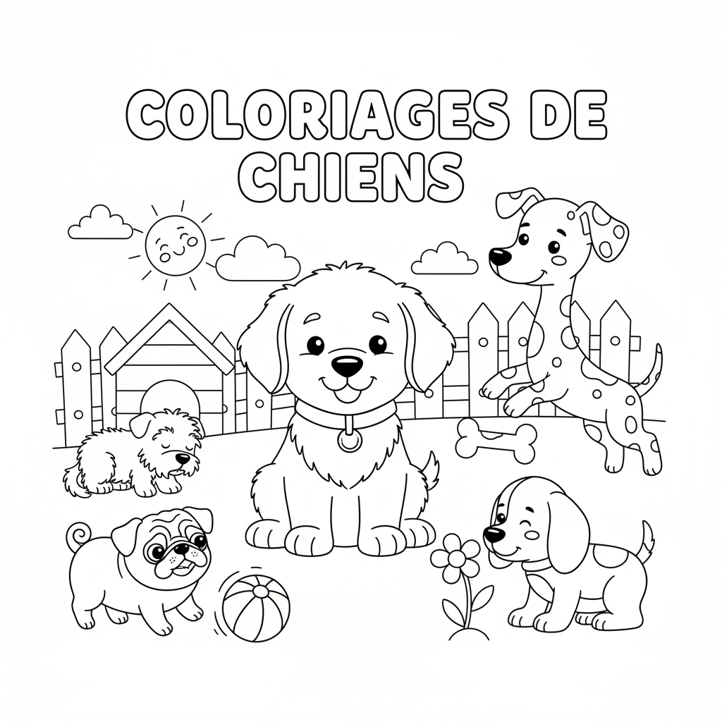 Coloriage coloriages de chiens