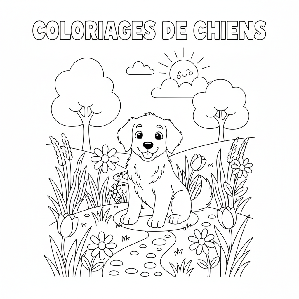 Coloriage coloriages de chiens 3
