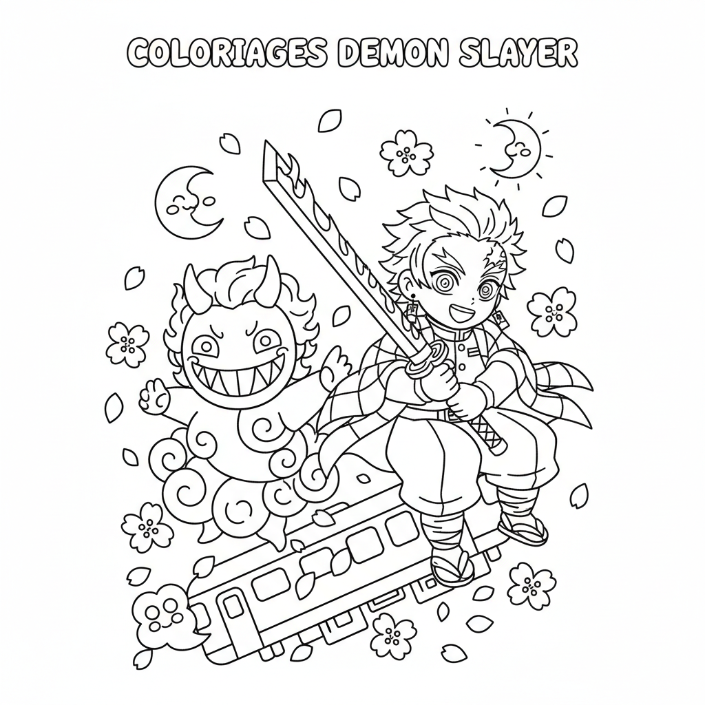 Coloriage coloriages demon slayer 2