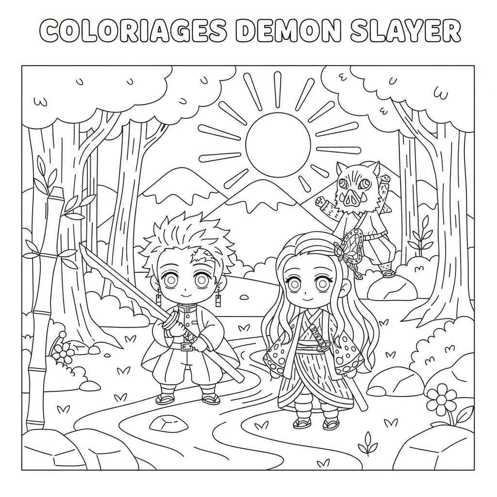 Coloriage coloriages demon slayer 3