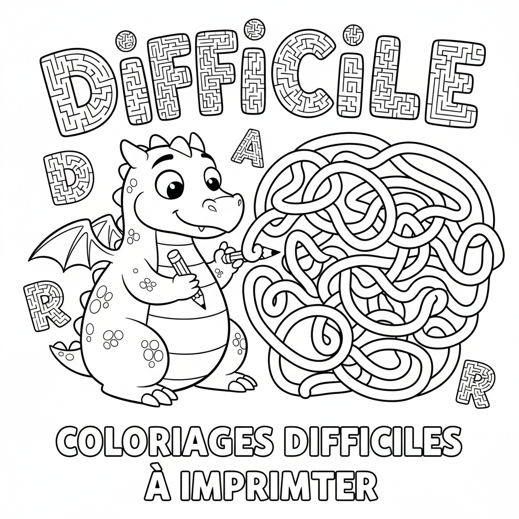 Coloriage coloriages difficiles à imprimer