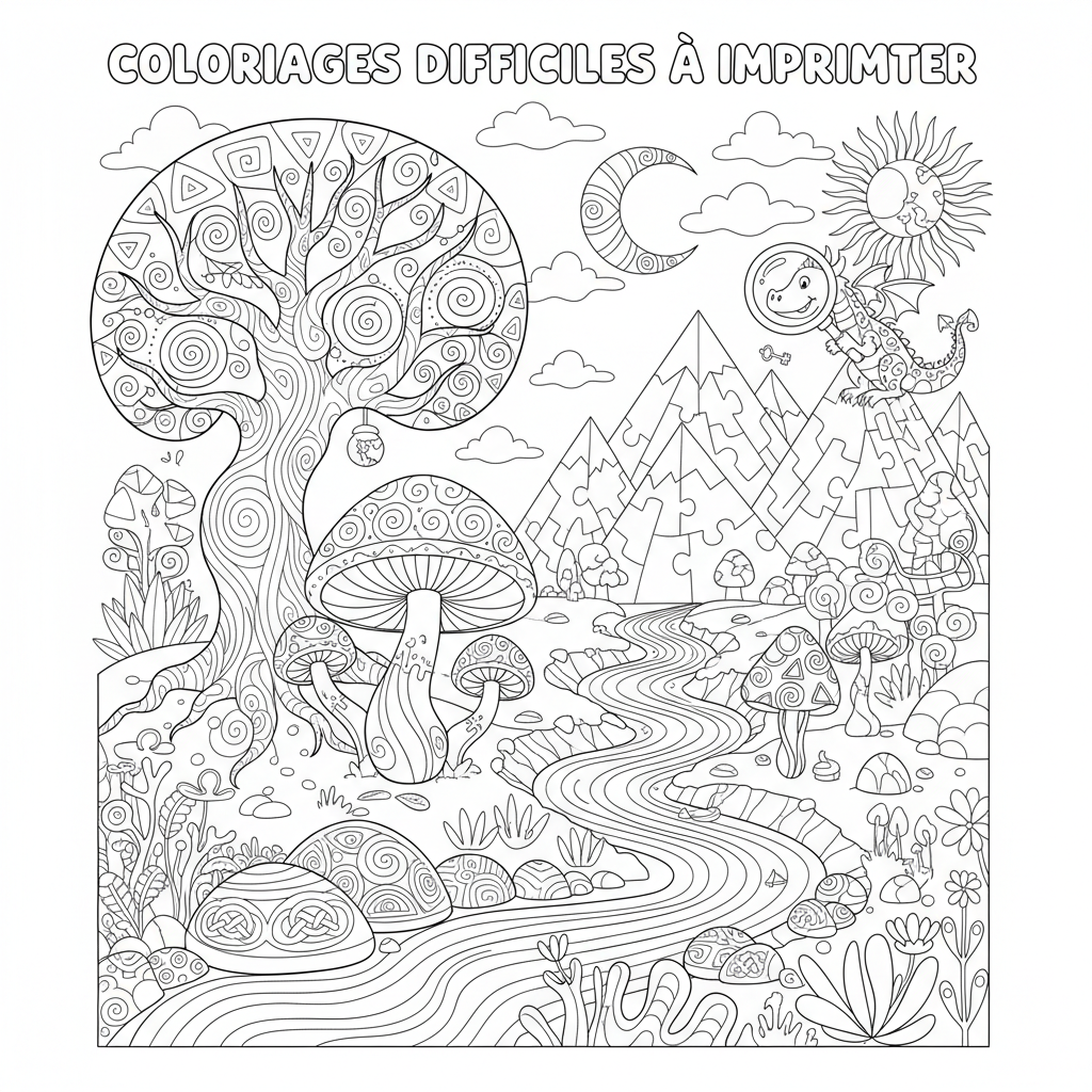 Coloriage coloriages difficiles à imprimer 3