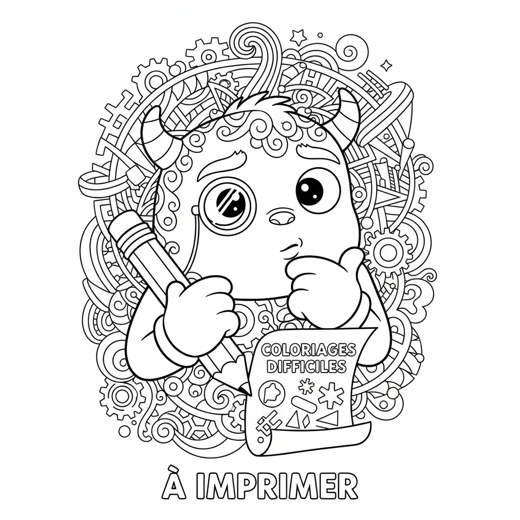 Coloriage coloriages difficiles à imprimer 4