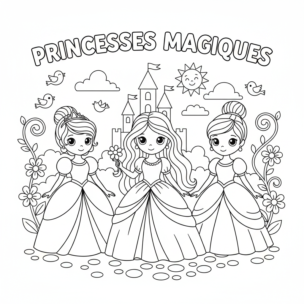 Coloriage coloriages disney princesses 1