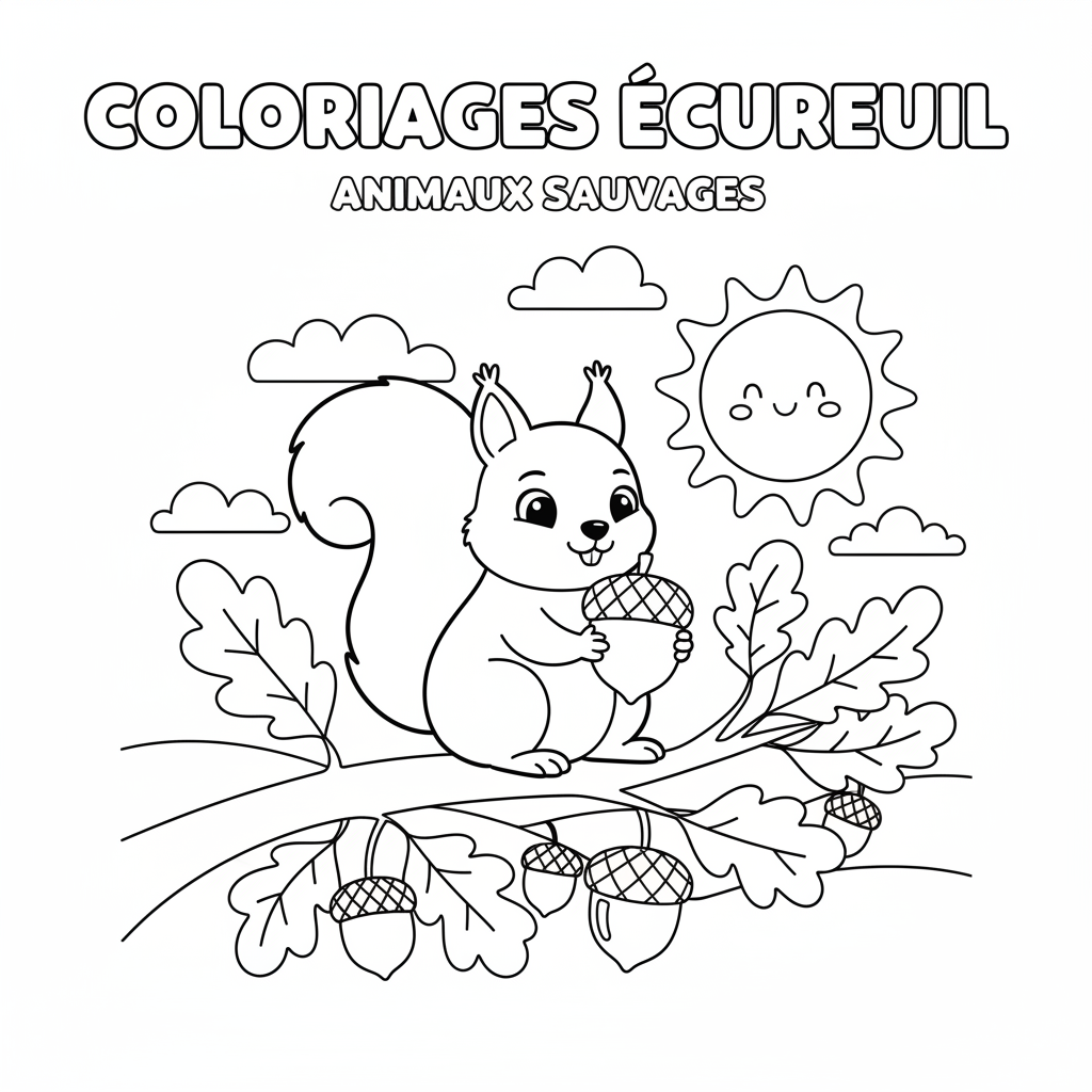 Coloriage coloriages écureuil 2