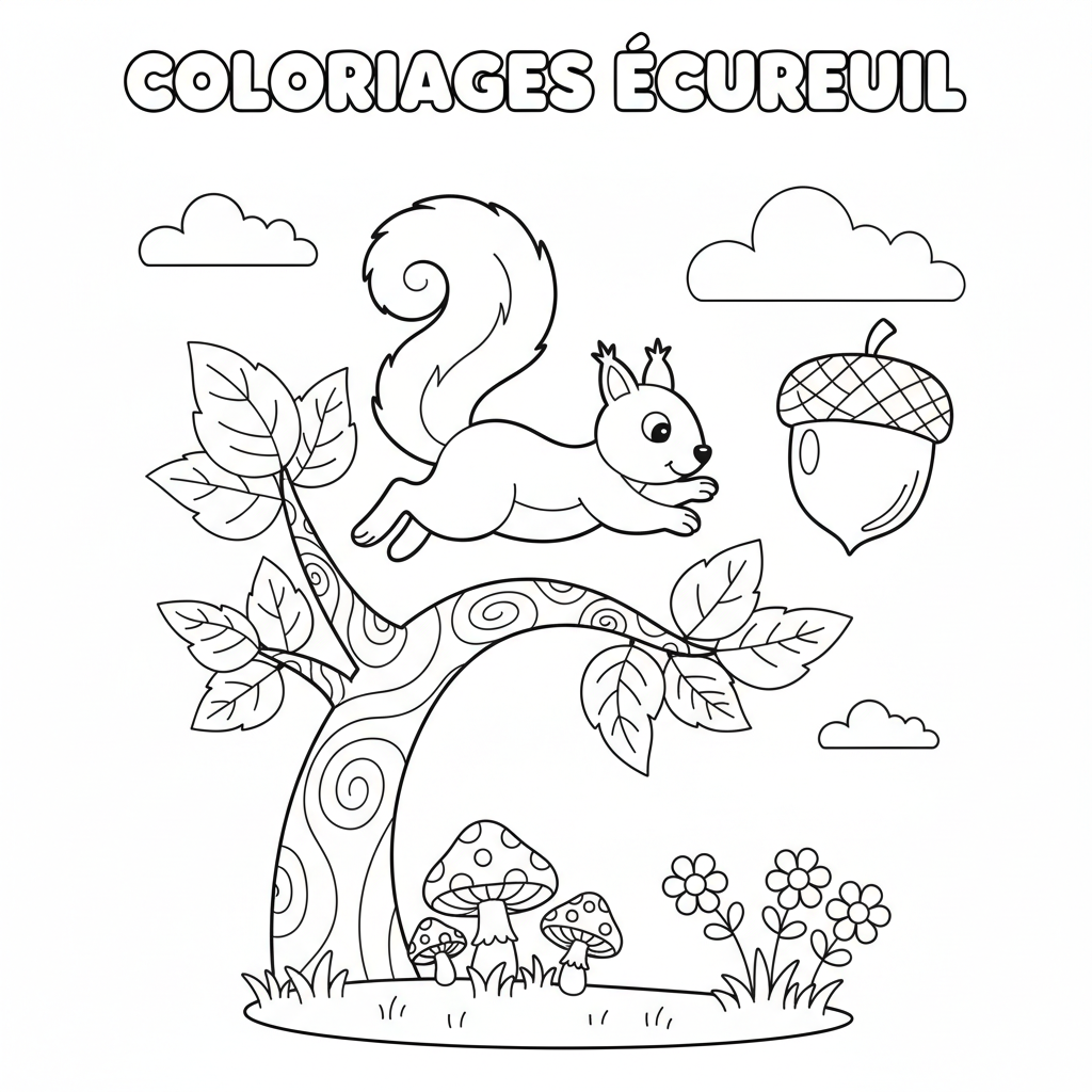 Coloriage coloriages écureuil 5