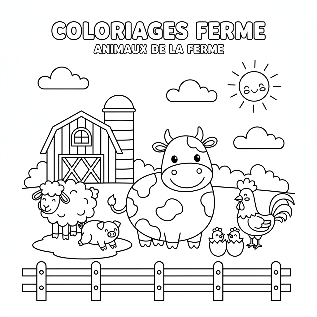 Coloriage coloriages ferme