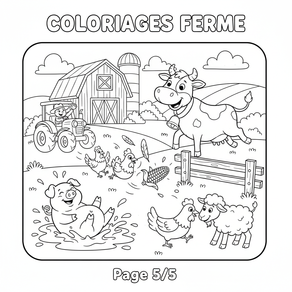 Coloriage coloriages ferme 5