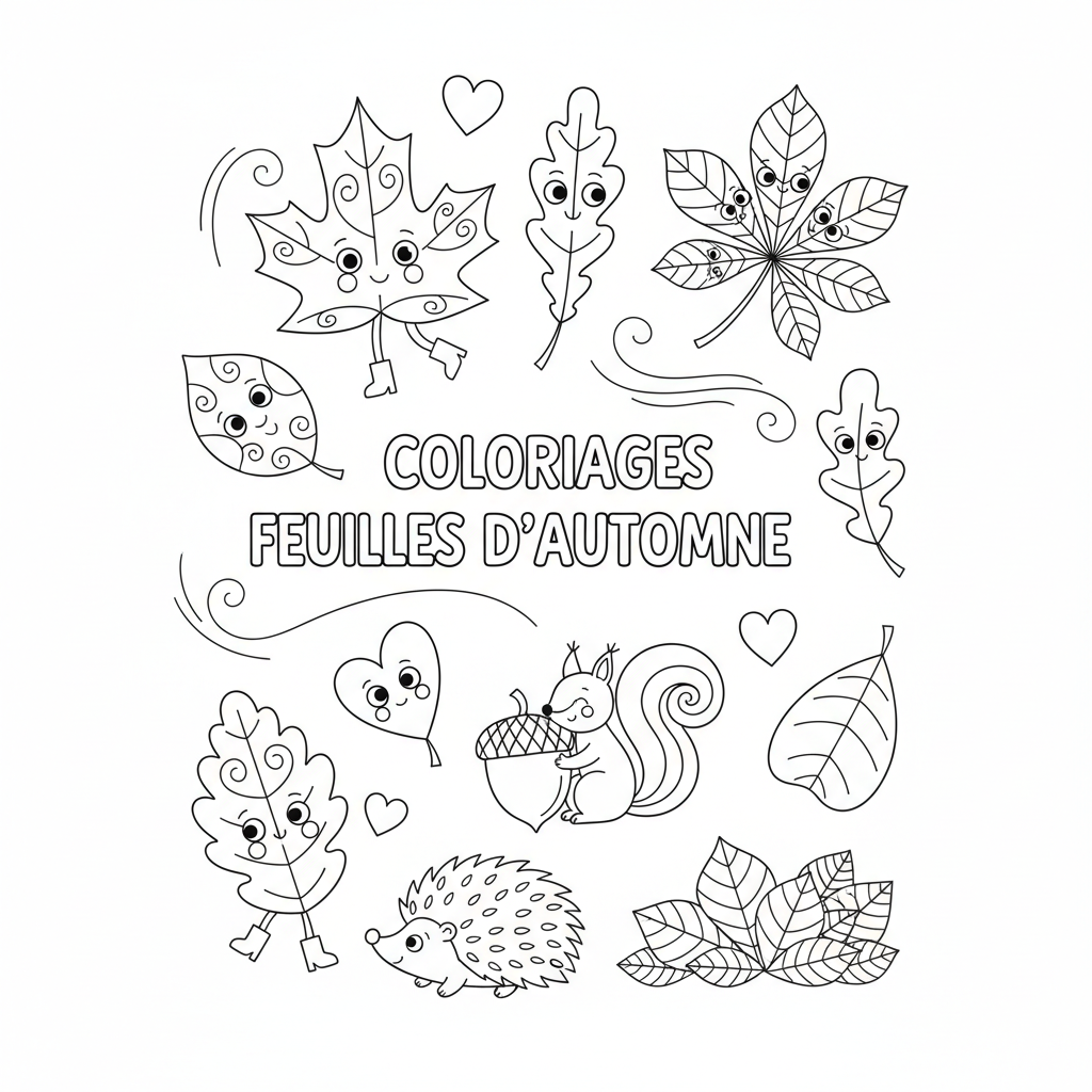 Coloriage coloriages feuilles d automne 2