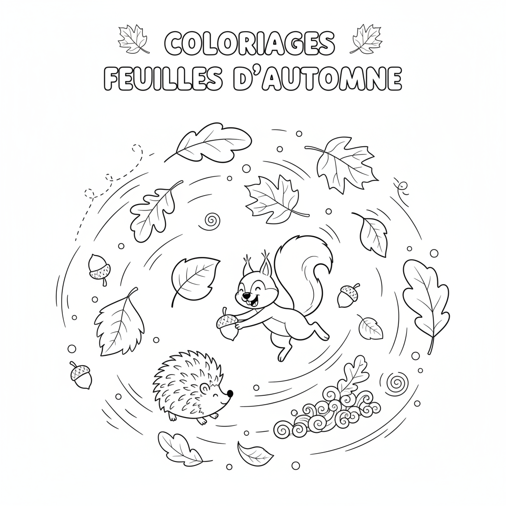 Coloriage coloriages feuilles d'automne 5
