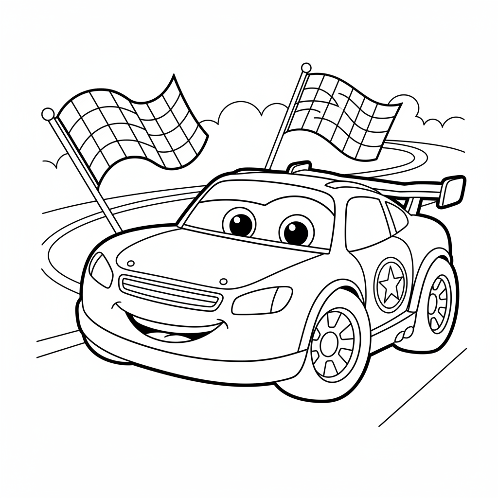 Coloriage coloriages flash mcqueen 4