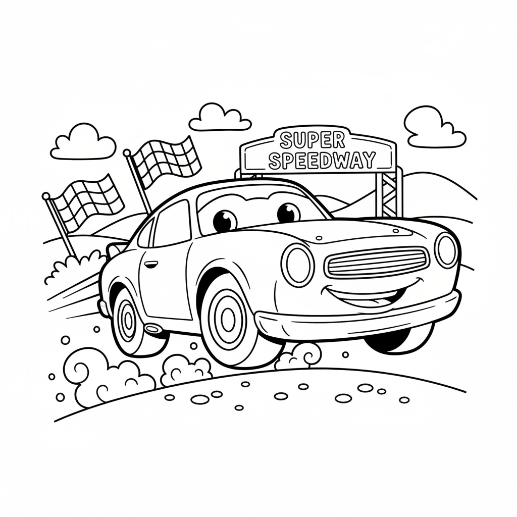 Coloriage coloriages flash mcqueen à imprimer 2