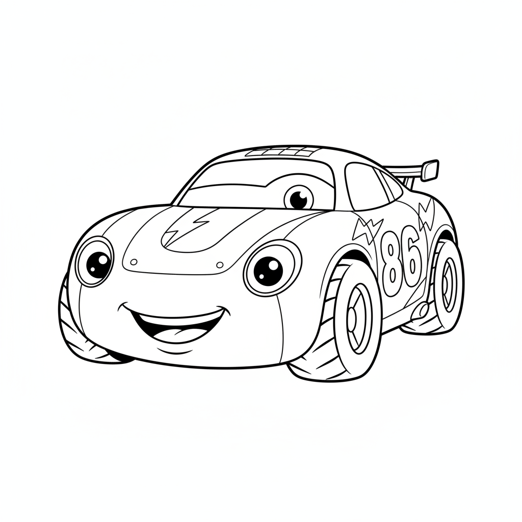 Coloriage coloriages flash mcqueen à imprimer 4
