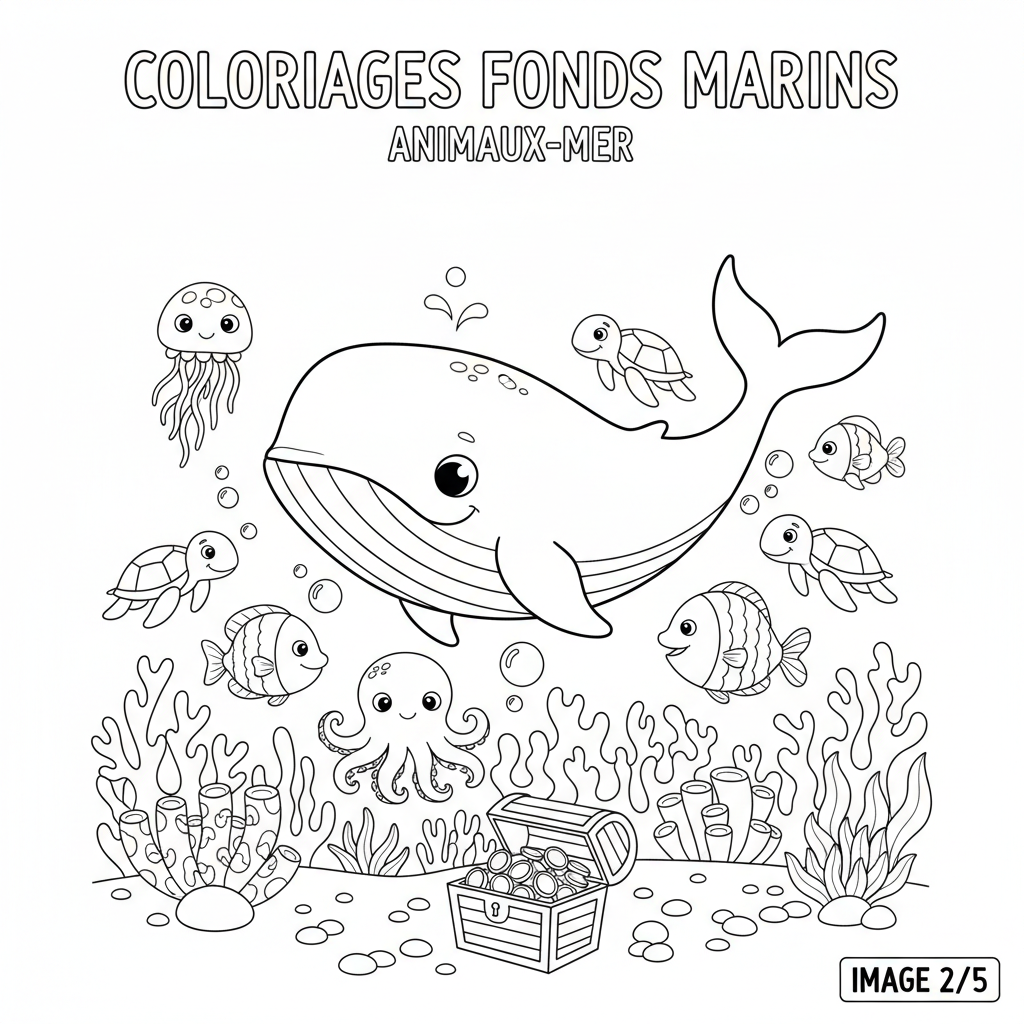 Coloriage coloriages fonds marins 2