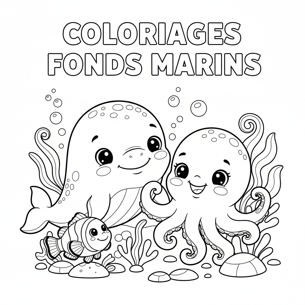 Coloriage coloriages fonds marins 4