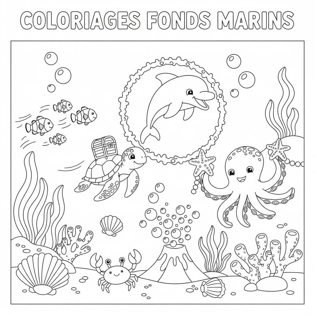 Coloriage coloriages fonds marins 5