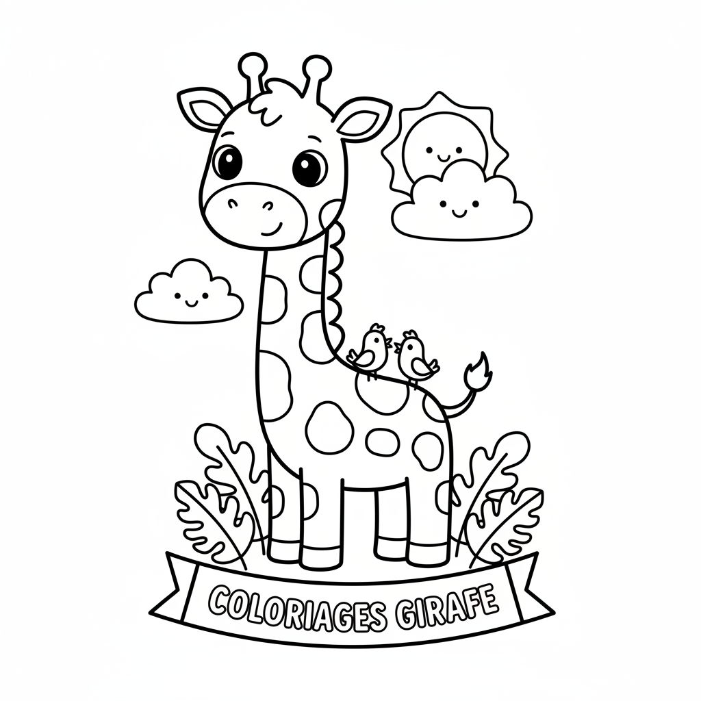 Coloriage coloriages girafe 1