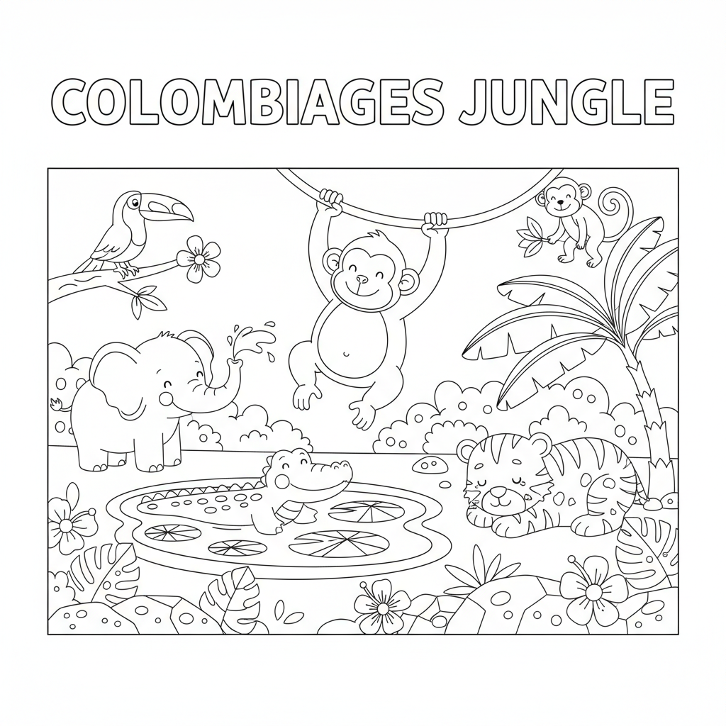 Coloriage coloriages jungle 2