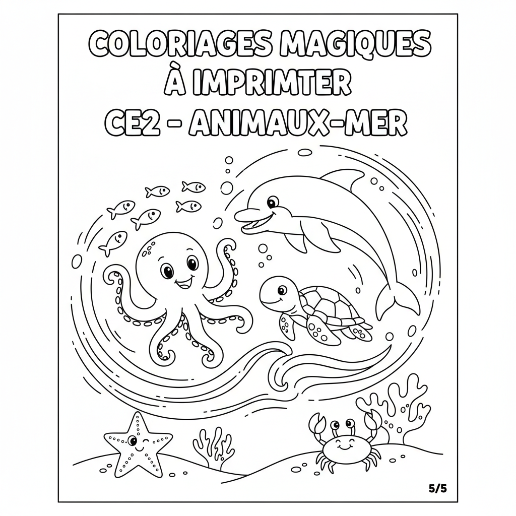 Coloriage coloriages magiques à imprimer ce2 5