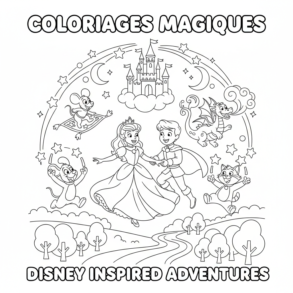 Coloriage coloriages magiques disney 5