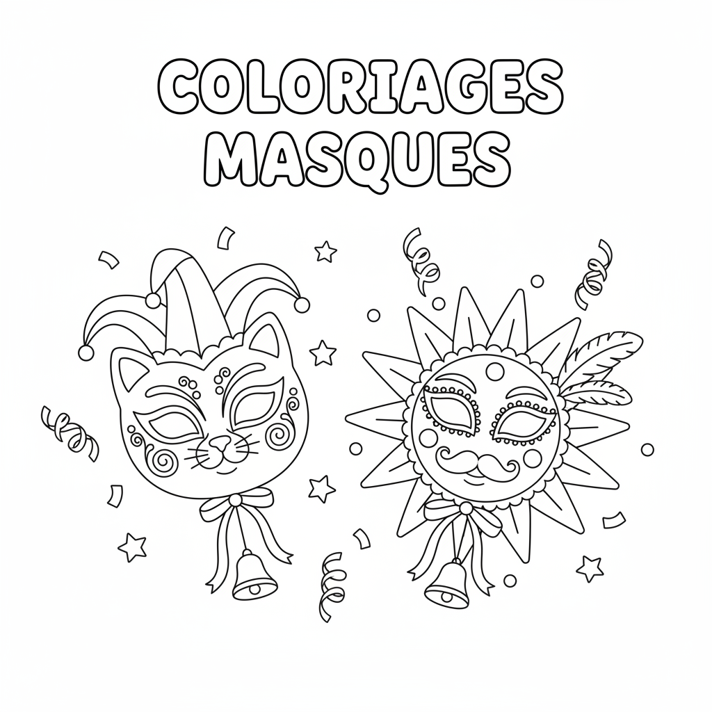 Coloriage coloriages masques 1