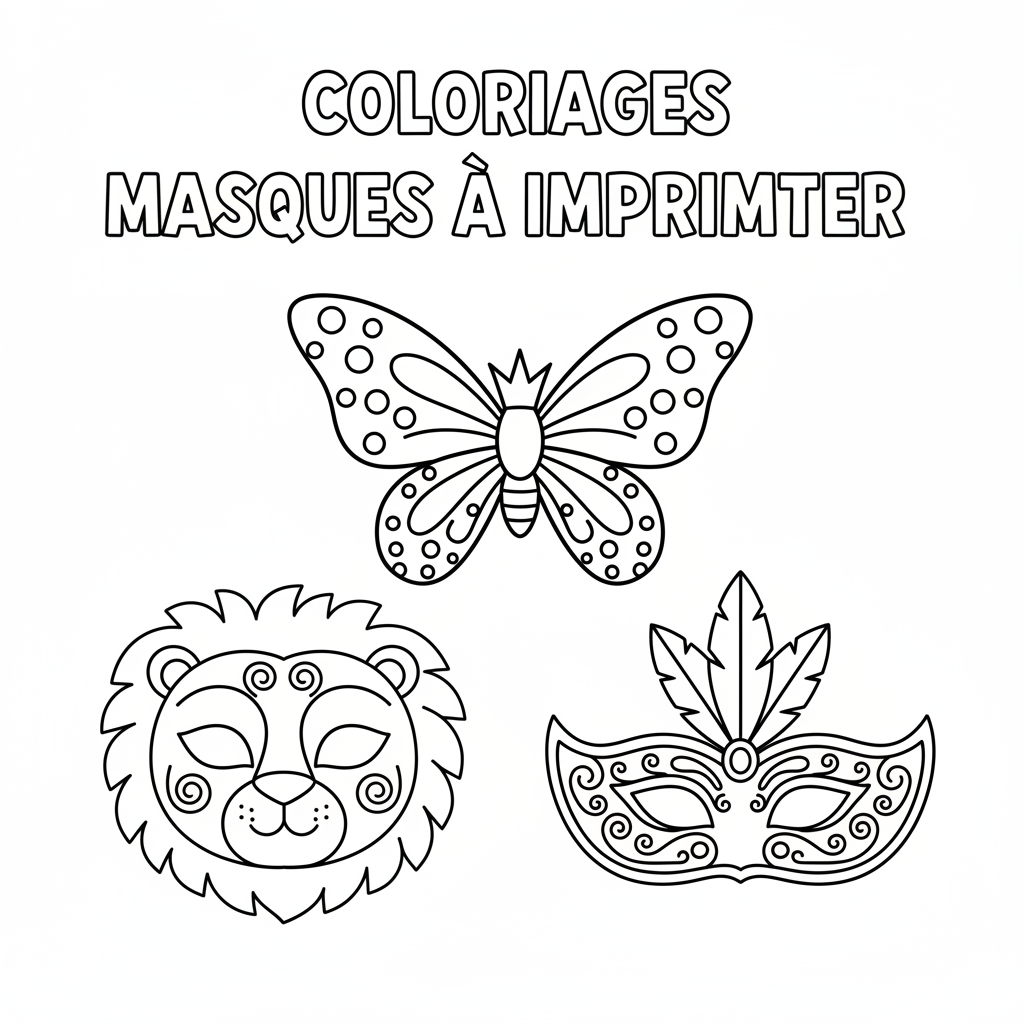 Coloriage coloriages masques à imprimer
