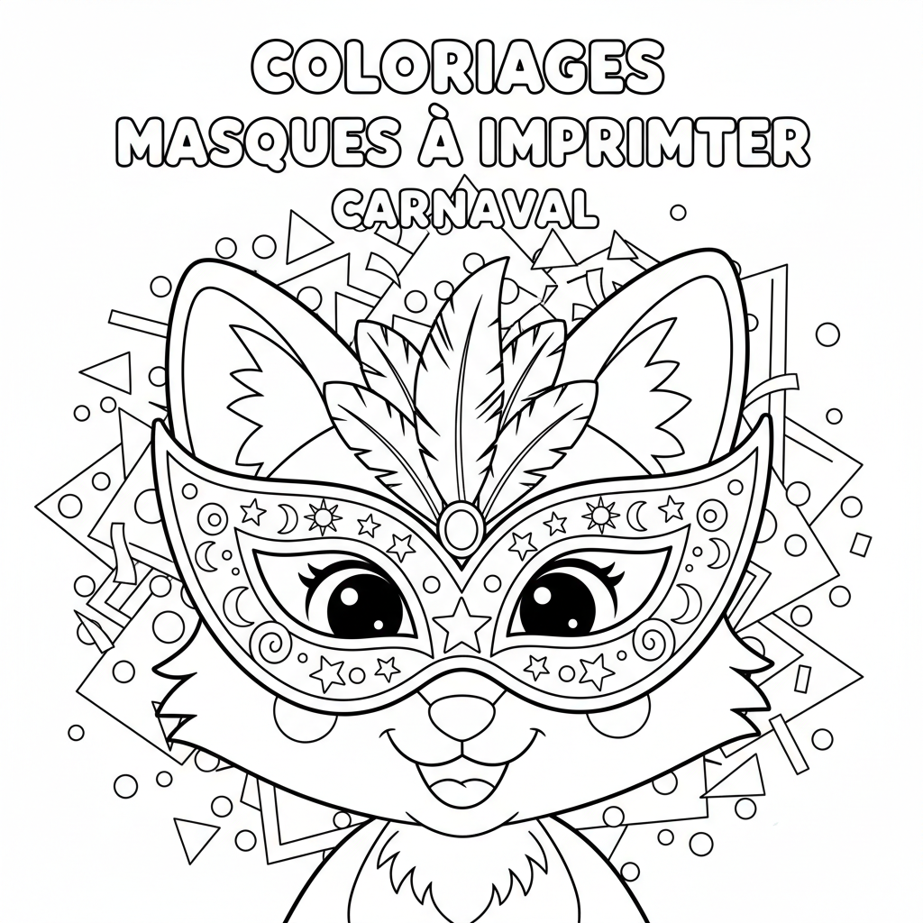 Coloriage coloriages masques à imprimer 4