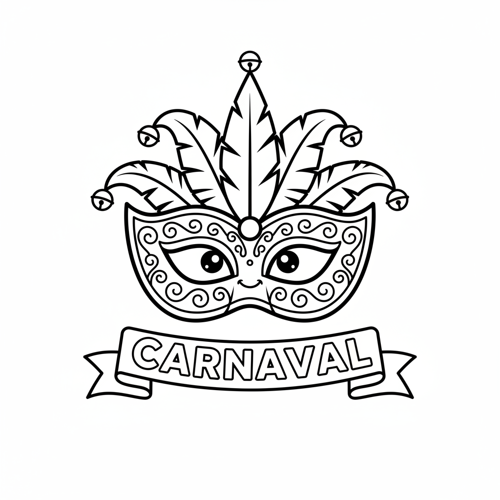 Coloriage coloriages masques carnaval