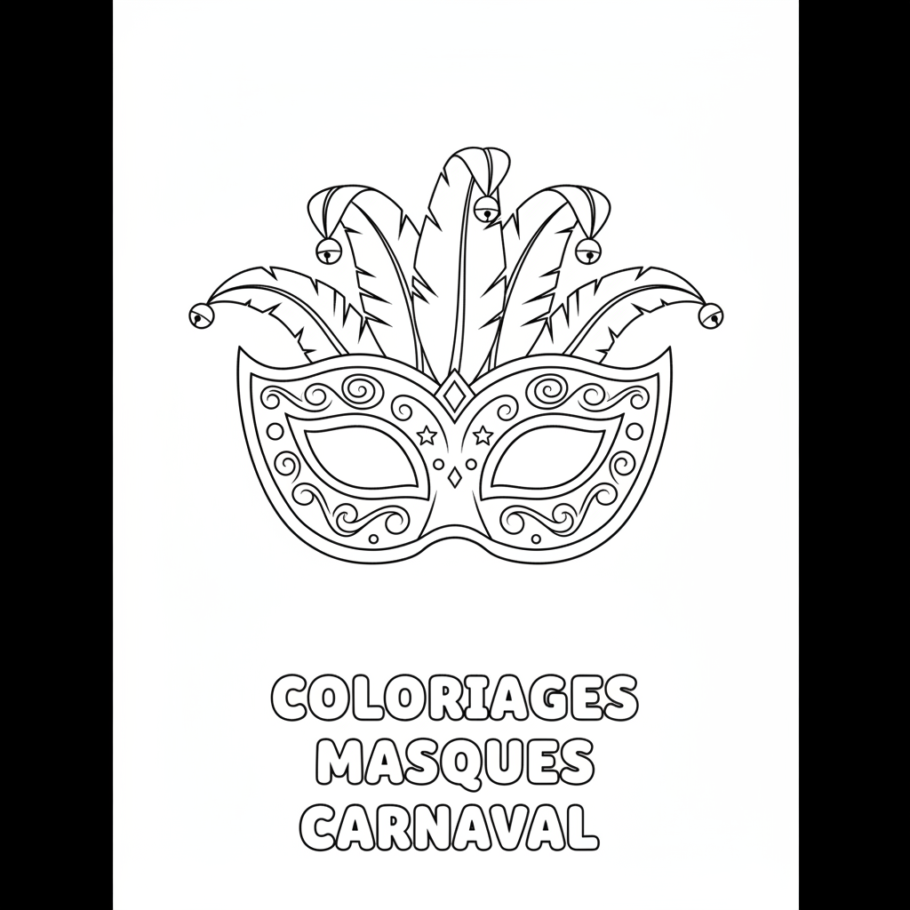 Coloriage coloriages masques carnaval 2