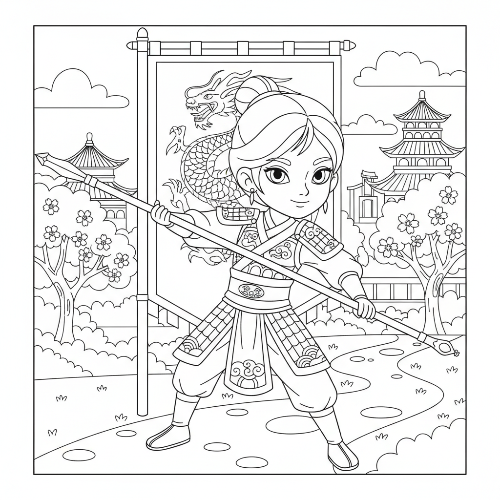 Coloriage coloriages mulan 2