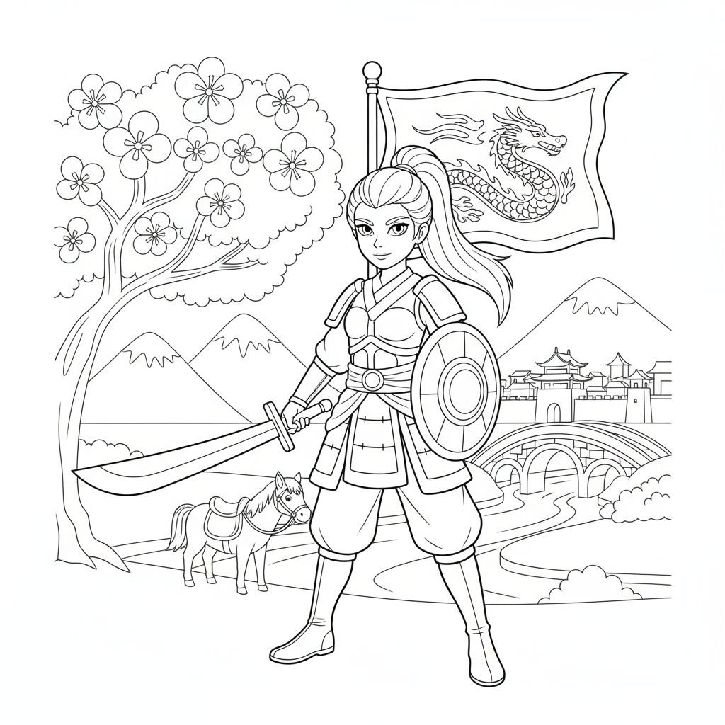 Coloriage coloriages mulan 3