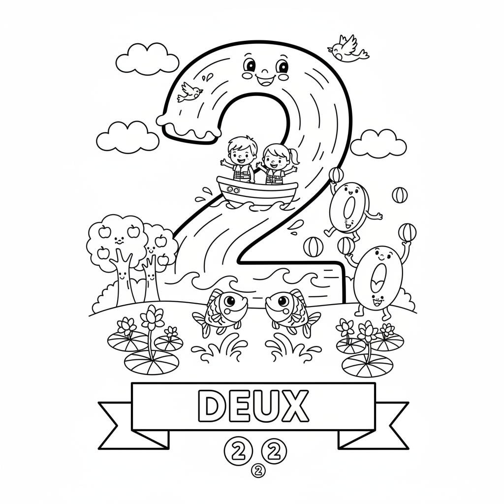 Coloriage coloriages nombres 2