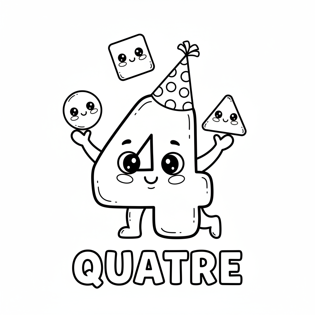 Coloriage coloriages nombres 4