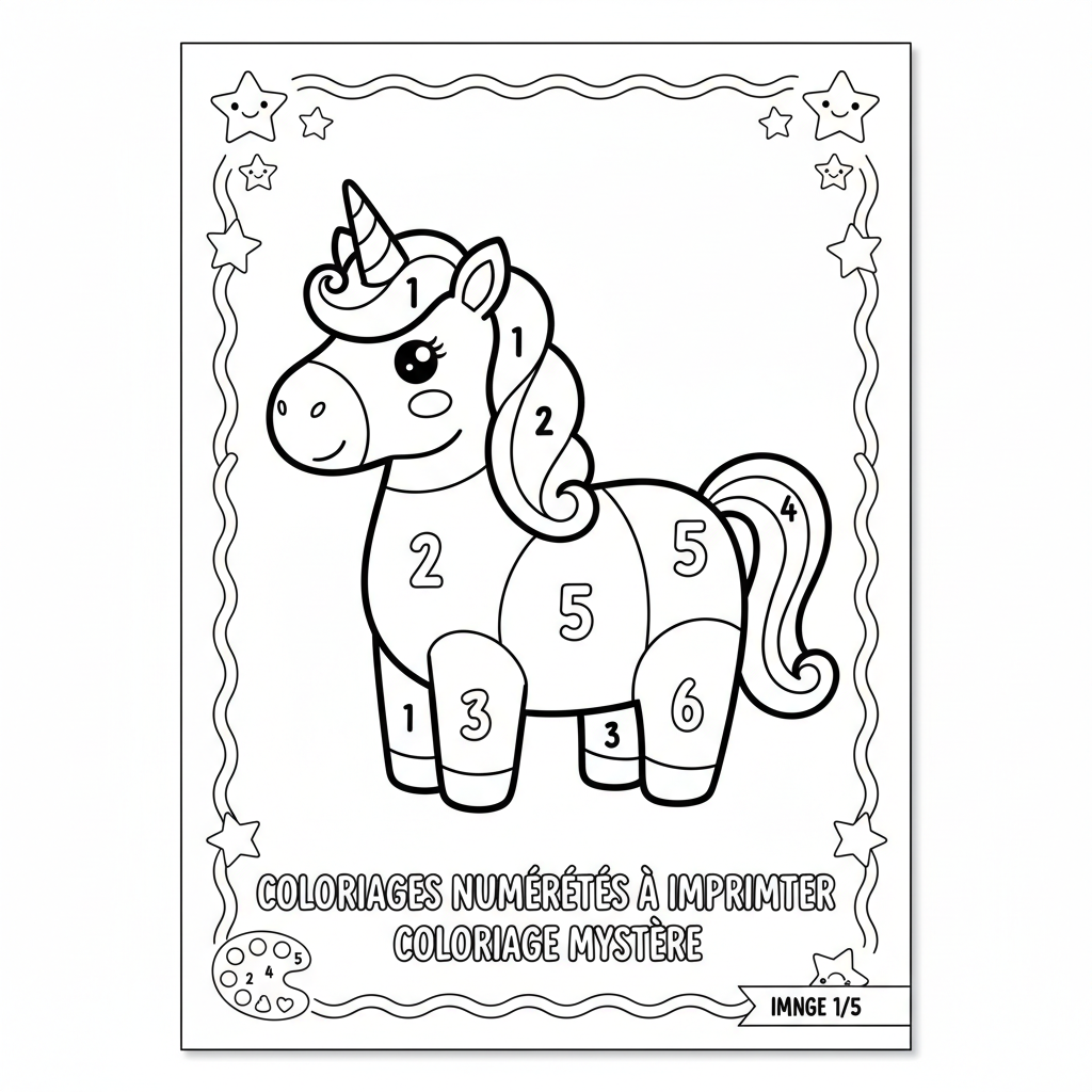 Coloriage coloriages numérotés à imprimer 1