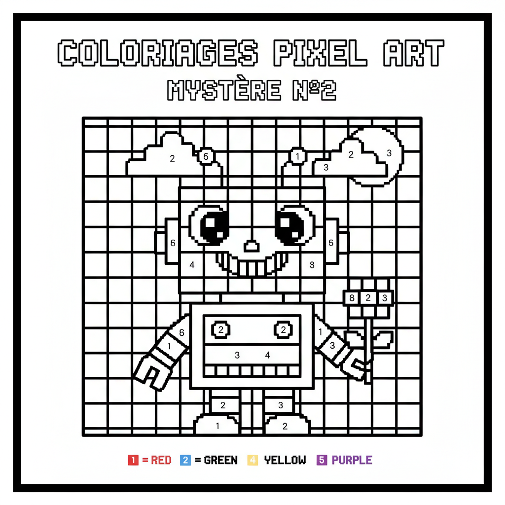 Coloriage coloriages pixel art 2